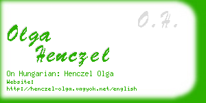 olga henczel business card